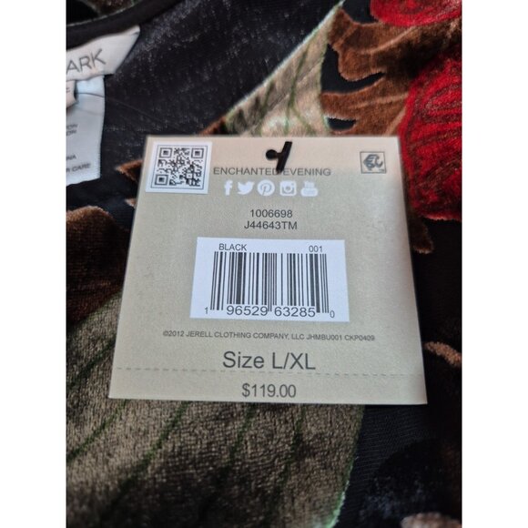 John Mark Women's Tunic Top Blouse Boxy Size Large - XL Boho Floral Black (18) - Picture 13 of 13